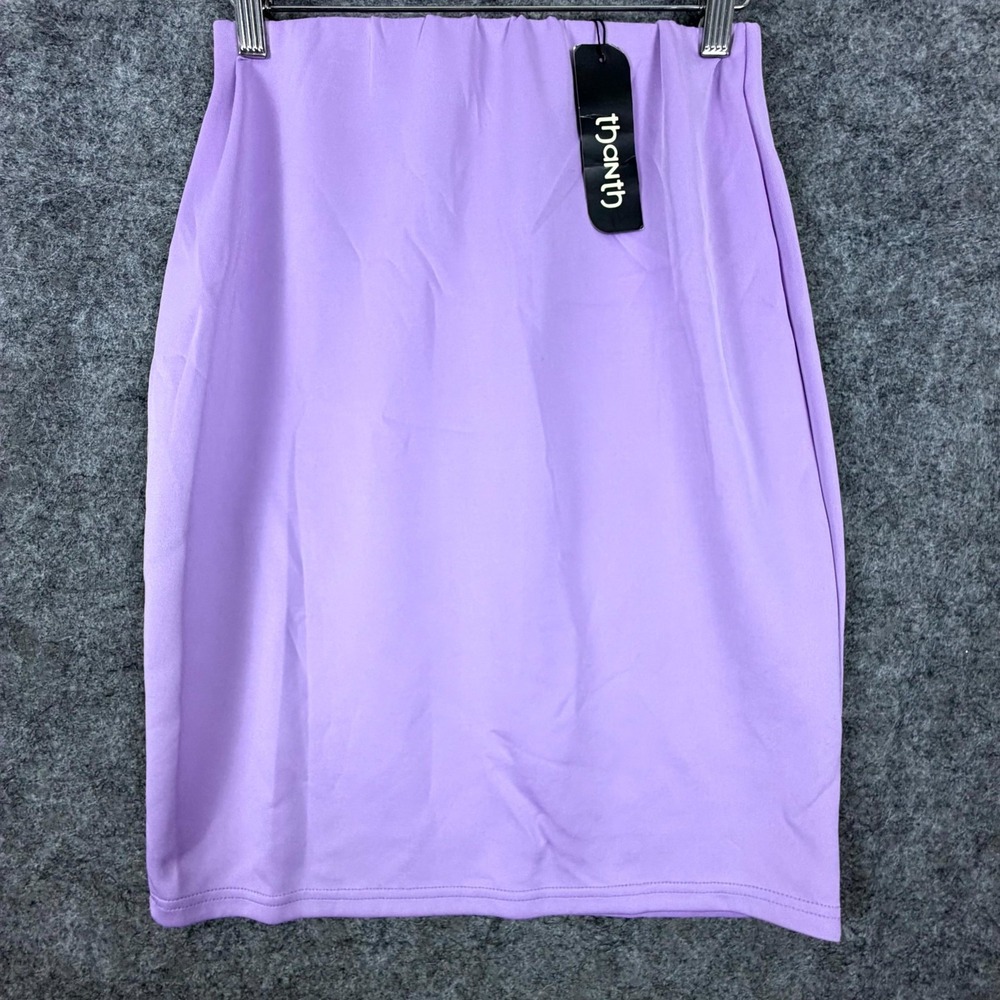 Thanth Pencil Skirt Women Large Purple Pull On Career Party Business Academia